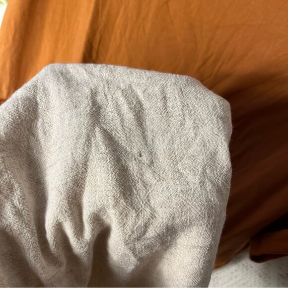 NWT UMGEE Orange White Ombre Michele Dress Cotton Linen Maxi Shirt Dress Boho - Picture 11 of 11